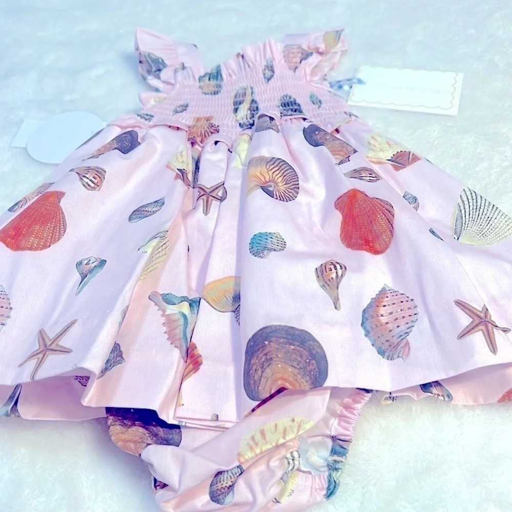 Edgehill Collection Sz 3M Baby Jennifer Sumko Limited Pink Seashell Dress NWT